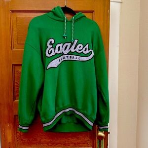 Vintage 90s Philadelphia Eagles Kelly Green Sz Large Sweatshirt Hoodie starter